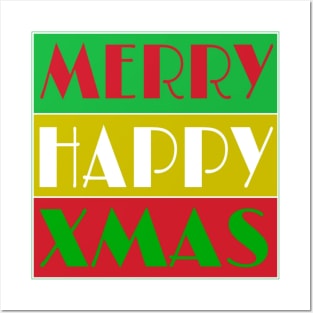 Merry Happy Xmas - Double-sided Posters and Art